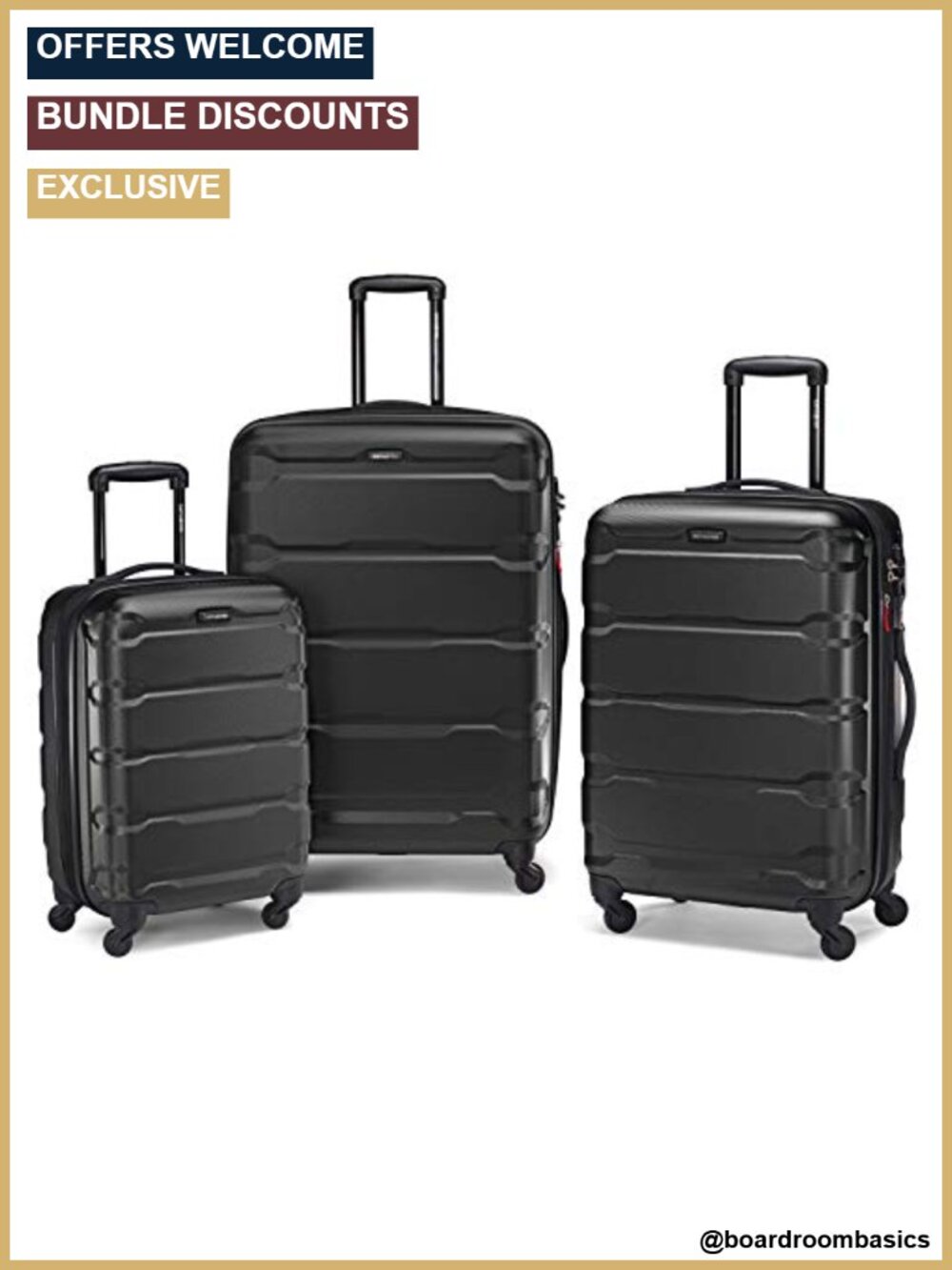 Samsonite Omni PC Hardside Expandable Luggage 3-Piece Spinner Set